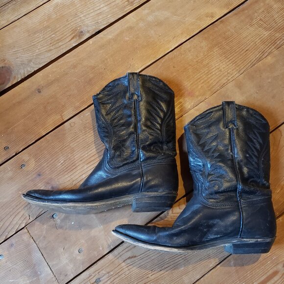 Black Cowboy Boots - Picture 3 of 5